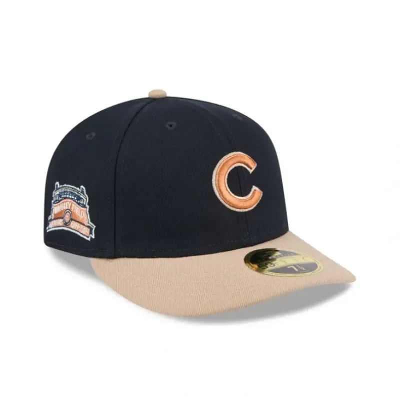 Best Sale Chicago Cubs Blue Ivory Low Profile 59FIFTY Fitted Hat - KTGCaps - Baseball caps for various teams, purchased online at a discount Caps