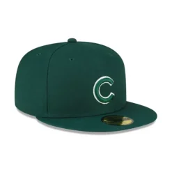 Clearance Chicago Cubs Dark Green 59FIFTY Fitted Hat - KTGCaps - Baseball caps for various teams, purchased online at a discount Caps