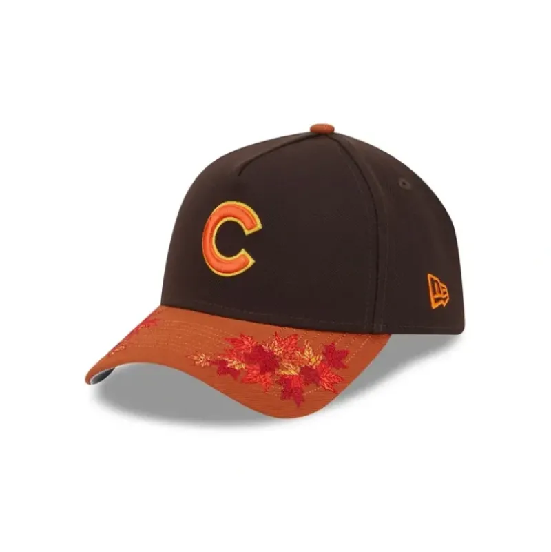 Best Sale Chicago Cubs Fall Foliage 9FORTY AFrame Snapback Hat - KTGCaps - Baseball caps for various teams, purchased online at a discount Caps