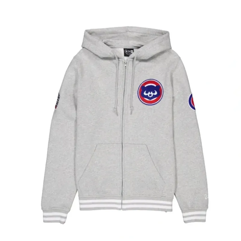 Best Sale Chicago Cubs Gray Logo Select FullZip Hoodie - KTGCaps - Baseball caps for various teams, purchased online at a discount Caps