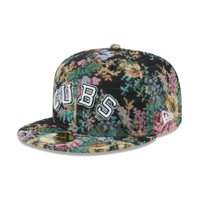Cheap Chicago Cubs Jacquard Pattern 59FIFTY Fitted Hat - KTGCaps - Baseball caps for various teams, purchased online at a discount Caps