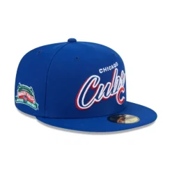 Flash Sale Chicago Cubs Script Sided 59FIFTY Fitted Hat - KTGCaps - Baseball caps for various teams, purchased online at a discount Caps