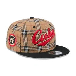 New Chicago Cubs Tan Tartan 9FIFTY Snapback Hat - KTGCaps - Baseball caps for various teams, purchased online at a discount Caps