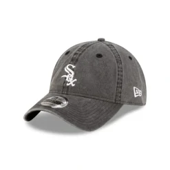 Best Sale Chicago White Sox Acid Wash Black 9TWENTY Adjustable Hat - KTGCaps - Baseball caps for various teams, purchased online at a discount Caps