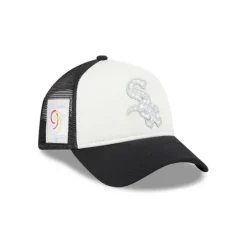 Best Sale Chicago White Sox Checkered Flag 9FORTY AFrame Trucker Hat - KTGCaps - Baseball caps for various teams, purchased online at a discount Caps