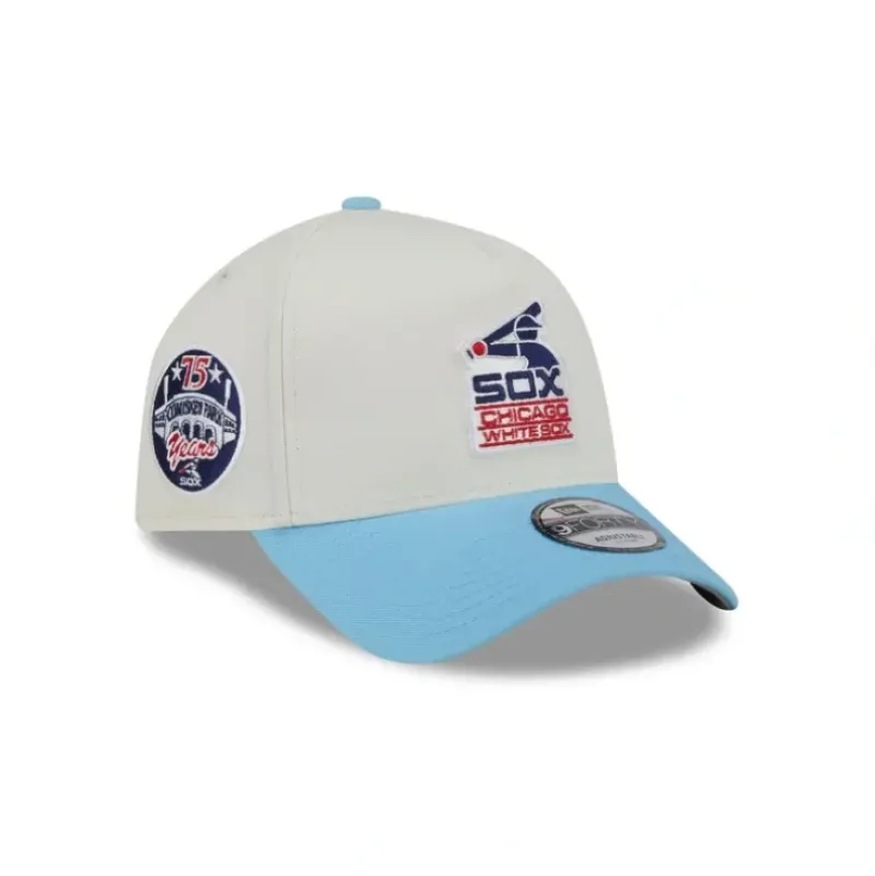 Store Chicago White Sox Chrome White 9FORTY AFrame Snapback Hat - KTGCaps - Baseball caps for various teams, purchased online at a discount Caps
