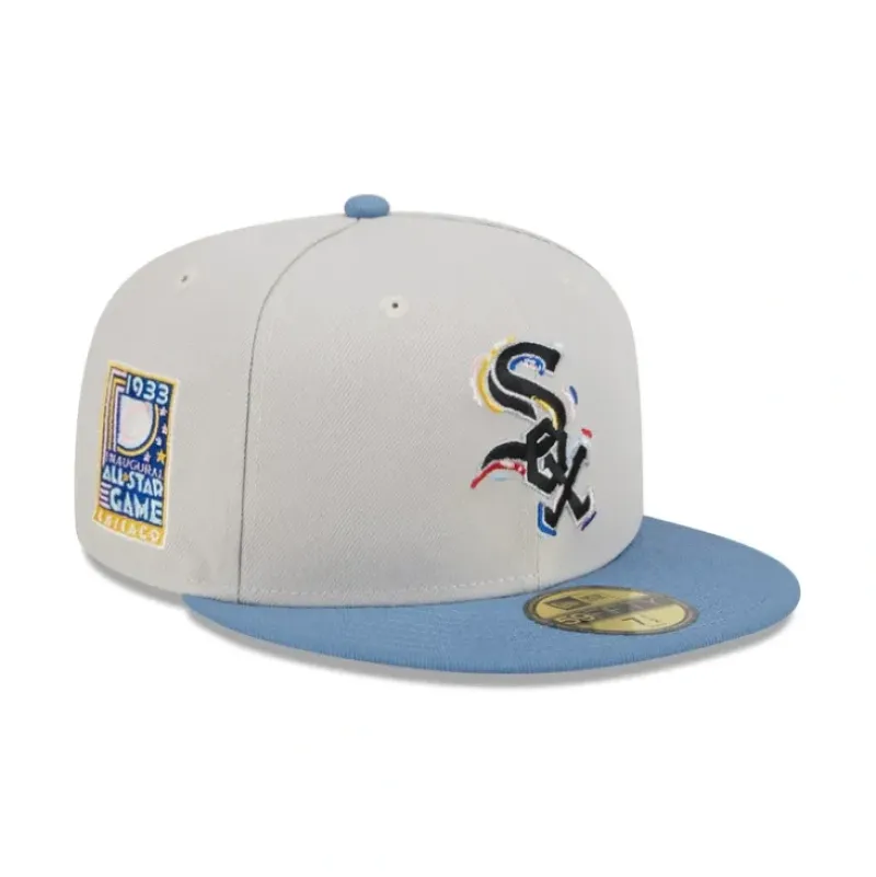 New Chicago White Sox Color Brush 59FIFTY Fitted Hat - KTGCaps - Baseball caps for various teams, purchased online at a discount Caps