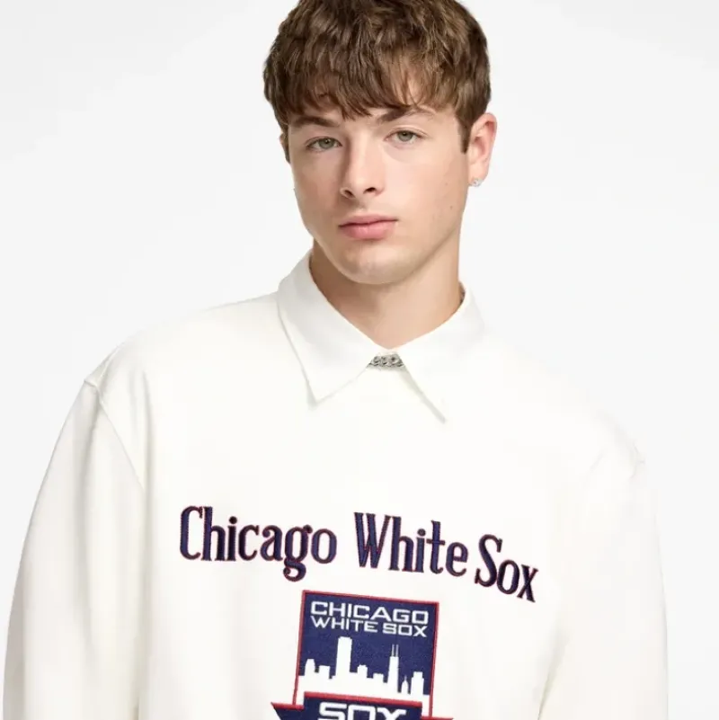 Clearance Chicago White Sox Cooperstown Off White Crewneck - KTGCaps - Baseball caps for various teams, purchased online at a discount Caps