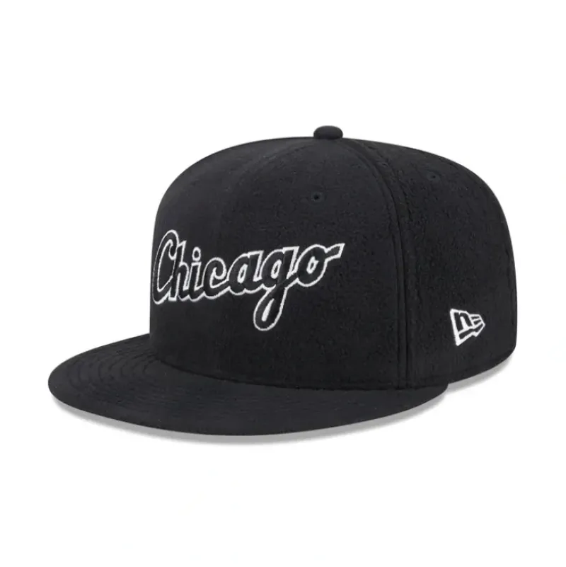 Outlet Chicago White Sox Fleece 59FIFTY Fitted Hat - KTGCaps - Baseball caps for various teams, purchased online at a discount Caps