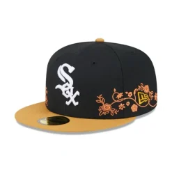 Fashion Chicago White Sox Floral Vine 59FIFTY Fitted Hat - KTGCaps - Baseball caps for various teams, purchased online at a discount Caps