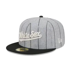 Fashion Chicago White Sox Heather Pinstripe 59FIFTY Fitted Hat - KTGCaps - Baseball caps for various teams, purchased online at a discount Caps