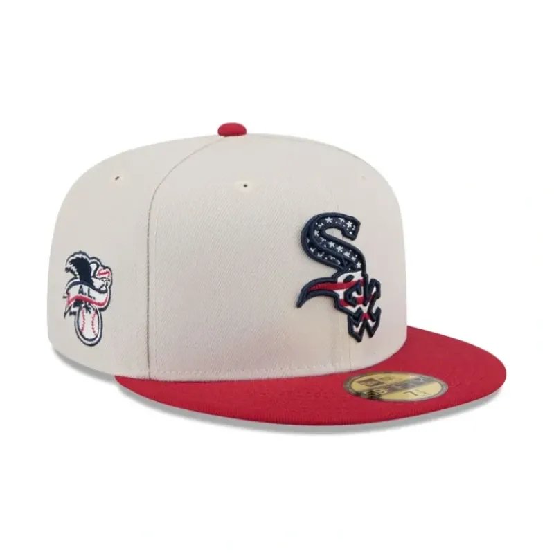 Best Sale Chicago White Sox Independence Day 2024 59FIFTY Fitted Hat - KTGCaps - Baseball caps for various teams, purchased online at a discount Caps