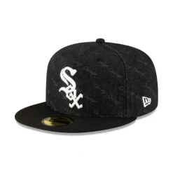 Flash Sale Chicago White Sox Laser Burn Out Black 59FIFTY Fitted Hat - KTGCaps - Baseball caps for various teams, purchased online at a discount Caps