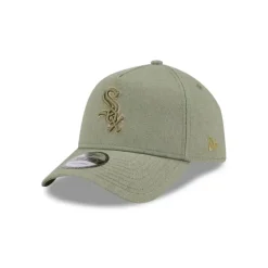 Fashion Chicago White Sox Logo Essentials Olive 9FORTY AFrame Snapback Hat - KTGCaps - Baseball caps for various teams, purchased online at a discount Caps