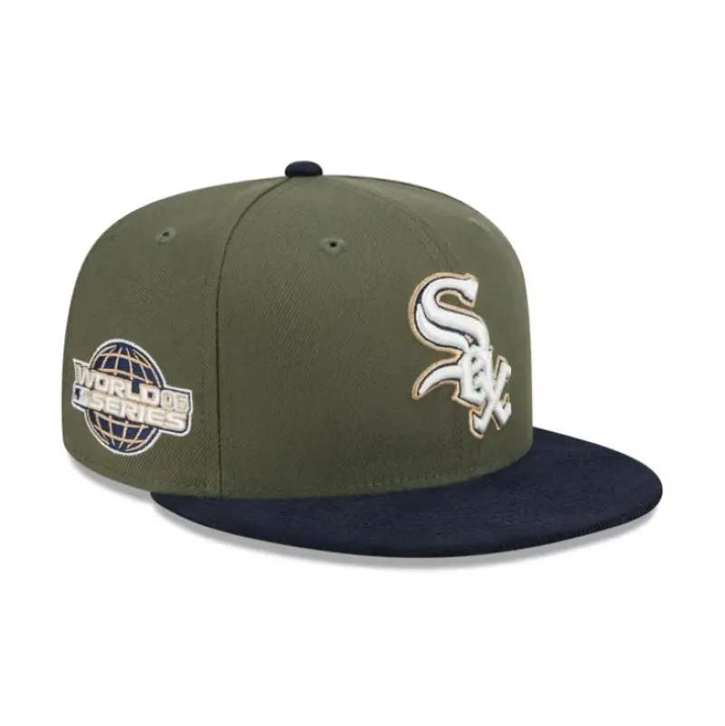 Hot Chicago White Sox Olive Green 59FIFTY Fitted Hat - KTGCaps - Baseball caps for various teams, purchased online at a discount Caps