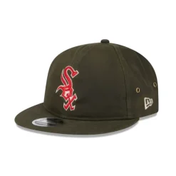Clearance Chicago White Sox Rifle Green Retro Crown 9FIFTY Adjustable Hat - KTGCaps - Baseball caps for various teams, purchased online at a discount Caps