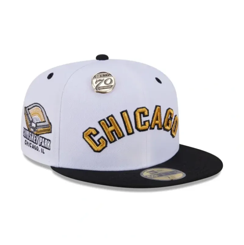 Flash Sale Chicago White Sox 70th Anniversary 59FIFTY Fitted Hat - KTGCaps - Baseball caps for various teams, purchased online at a discount Caps