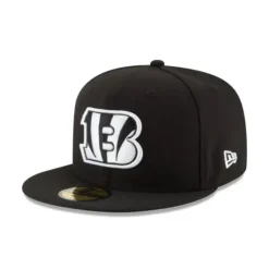 Best Sale Cincinnati Bengals Black amp White 59FIFTY Fitted Hat - KTGCaps - Baseball caps for various teams, purchased online at a discount Caps