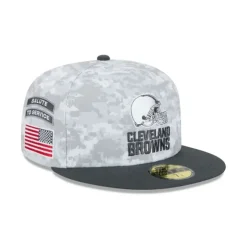 Discount Cleveland Browns 2024 Salute to Service 39THIRTY Stretch Fit Hat - KTGCaps - Baseball caps for various teams, purchased online at a discount Caps