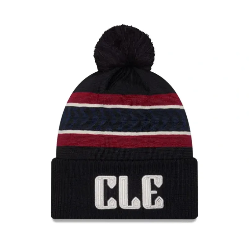 Shop Cleveland Guardians City Connect Pom Knit Hat - KTGCaps - Baseball caps for various teams, purchased online at a discount Caps