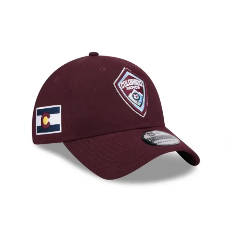 Discount Colorado Rapids 2024 Jersey Hook 9TWENTY Adjustable Hat - KTGCaps - Baseball caps for various teams, purchased online at a discount Caps