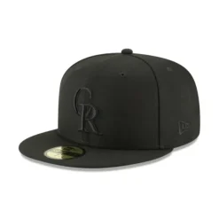 Best Sale Colorado Rockies Blackout Basic 59FIFTY Fitted Hat - KTGCaps - Baseball caps for various teams, purchased online at a discount Caps