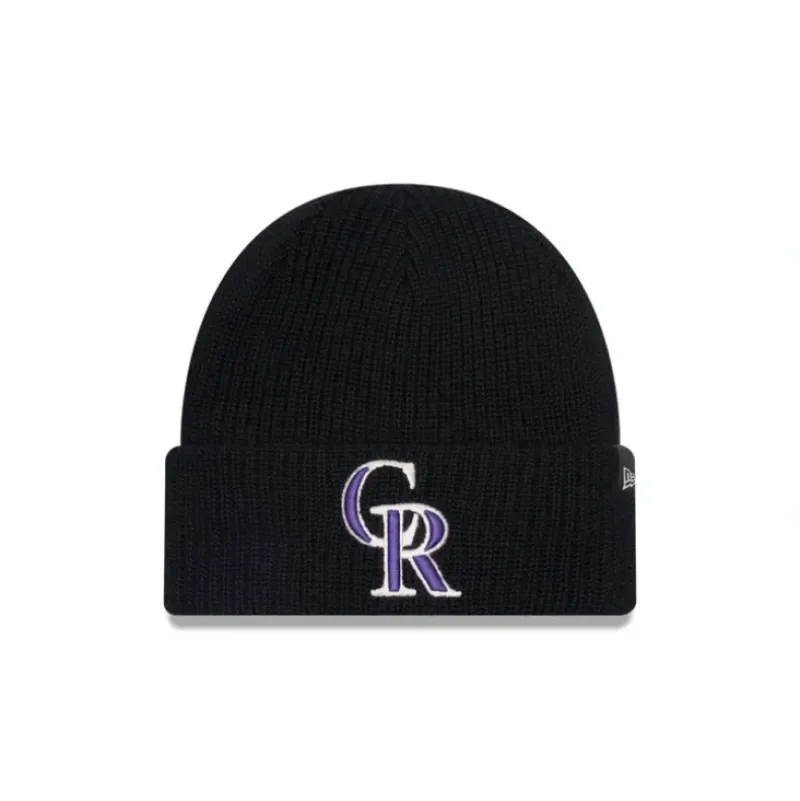 Fashion Colorado Rockies Merino Wool Knit Beanie - KTGCaps - Baseball caps for various teams, purchased online at a discount Caps