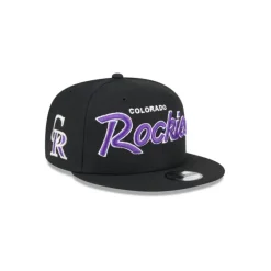 New Colorado Rockies Script Kids 9FIFTY Snapback Hat - KTGCaps - Baseball caps for various teams, purchased online at a discount Caps