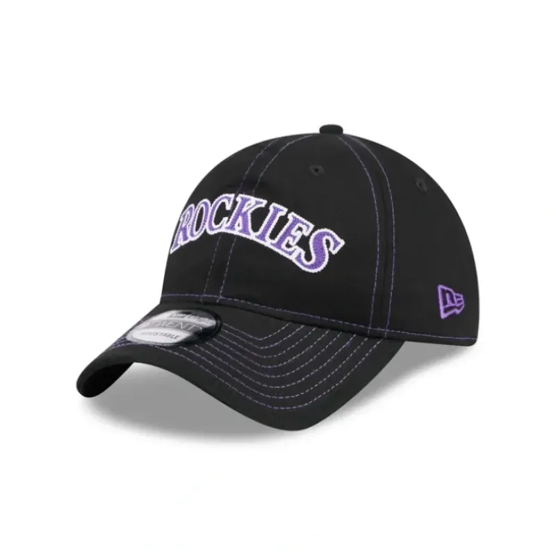 Fashion Colorado Rockies Team Stitch 9TWENTY Adjustable Hat - KTGCaps - Baseball caps for various teams, purchased online at a discount Caps