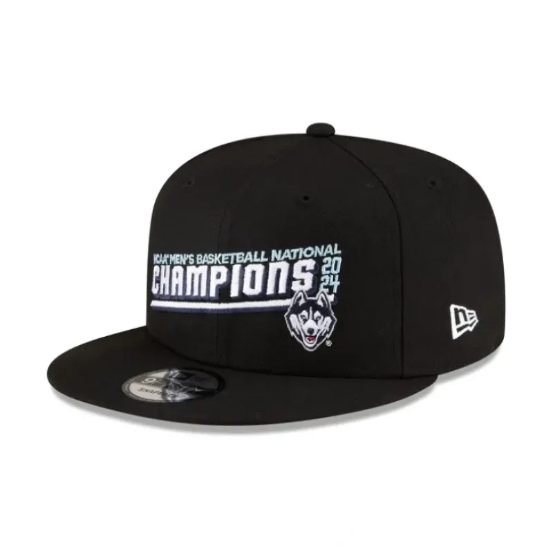 Outlet Connecticut Huskies 2024 NCAA Division I Champions 9FIFTY Snapback Hat - KTGCaps - Baseball caps for various teams, purchased online at a discount Caps
