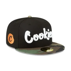 Discount Cookies Camo Visor 59FIFTY Fitted Hat - KTGCaps - Baseball caps for various teams, purchased online at a discount Caps