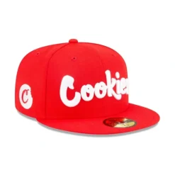 Cheap Cookies Red 59FIFTY Fitted Hat - KTGCaps - Baseball caps for various teams, purchased online at a discount Caps