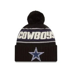 Flash Sale Dallas Cowboys 2024 Cold Weather Black Pom Knit Hat - KTGCaps - Baseball caps for various teams, purchased online at a discount Caps