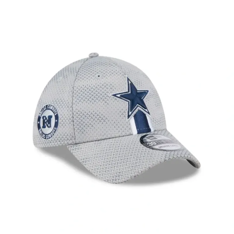 Hot Dallas Cowboys 2024 Sideline Gray 39THIRTY Stretch Fit Hat - KTGCaps - Baseball caps for various teams, purchased online at a discount Caps