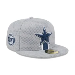 Hot Dallas Cowboys 2024 Sideline Gray 59FIFTY Fitted Hat - KTGCaps - Baseball caps for various teams, purchased online at a discount Caps