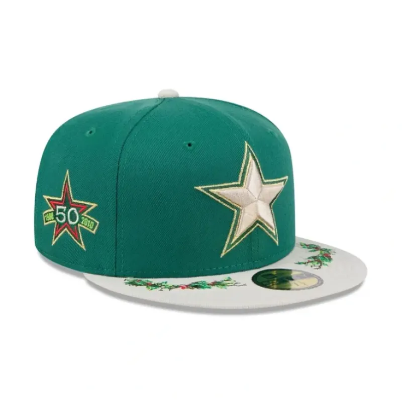 Fashion Dallas Cowboys Novelty Holly 59FIFTY Fitted Hat - KTGCaps - Baseball caps for various teams, purchased online at a discount Caps