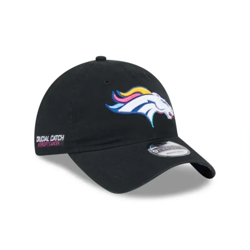 Clearance Denver Broncos 2024 Crucial Catch 9TWENTY Adjustable Hat - KTGCaps - Baseball caps for various teams, purchased online at a discount Caps