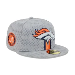 Discount Denver Broncos 2024 Sideline Gray 59FIFTY Fitted Hat - KTGCaps - Baseball caps for various teams, purchased online at a discount Caps