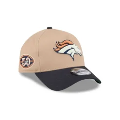 Online Denver Broncos Beige Khaki 9FORTY AFrame Snapback Hat - KTGCaps - Baseball caps for various teams, purchased online at a discount Caps