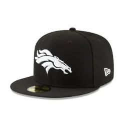 Discount Denver Broncos Black amp White 59FIFTY Fitted Hat - KTGCaps - Baseball caps for various teams, purchased online at a discount Caps