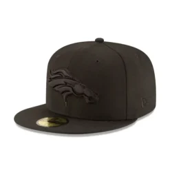 New Denver Broncos Black On Black 59FIFTY Fitted Hat - KTGCaps - Baseball caps for various teams, purchased online at a discount Caps