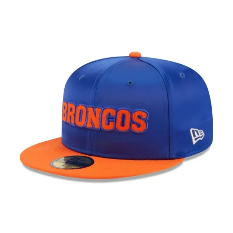 Online Denver Broncos Satin 59FIFTY Fitted Hat - KTGCaps - Baseball caps for various teams, purchased online at a discount Caps