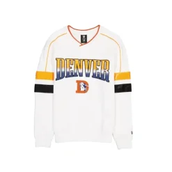 Fashion Denver Broncos Sport Classics White Crewneck - KTGCaps - Baseball caps for various teams, purchased online at a discount Caps