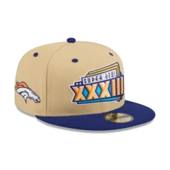 Flash Sale Denver Broncos Super Bowl Side Patch 59FIFTY Fitted Hat - KTGCaps - Baseball caps for various teams, purchased online at a discount Caps