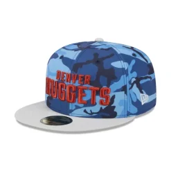 New Denver Nuggets Blue Camo 59FIFTY Fitted Hat - KTGCaps - Baseball caps for various teams, purchased online at a discount Caps
