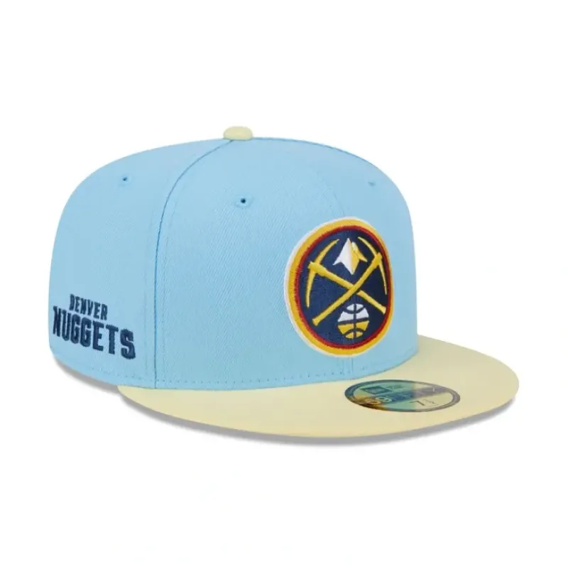 Hot Denver Nuggets Doscientos Blue 59FIFTY Fitted Hat - KTGCaps - Baseball caps for various teams, purchased online at a discount Caps