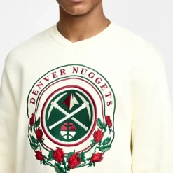 Fashion Denver Nuggets Novelty Stitch Crewneck - KTGCaps - Baseball caps for various teams, purchased online at a discount Caps