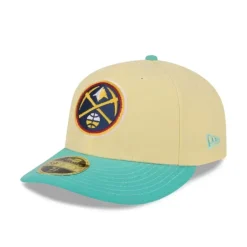 Fashion Denver Nuggets Soft Yellow Low Profile 59FIFTY Fitted Hat - KTGCaps - Baseball caps for various teams, purchased online at a discount Caps