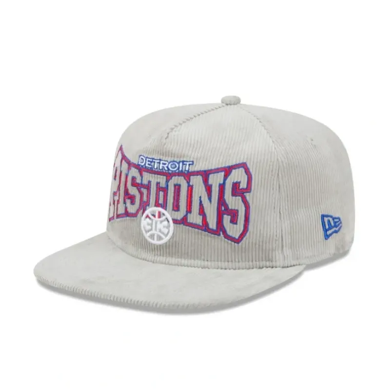 Hot Detroit Pistons Gray Cord Golfer Hat - KTGCaps - Baseball caps for various teams, purchased online at a discount Caps