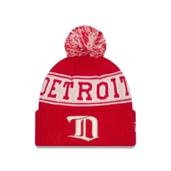 Hot Detroit Red Wings Historic Retro Pom Knit Hat - KTGCaps - Baseball caps for various teams, purchased online at a discount Caps